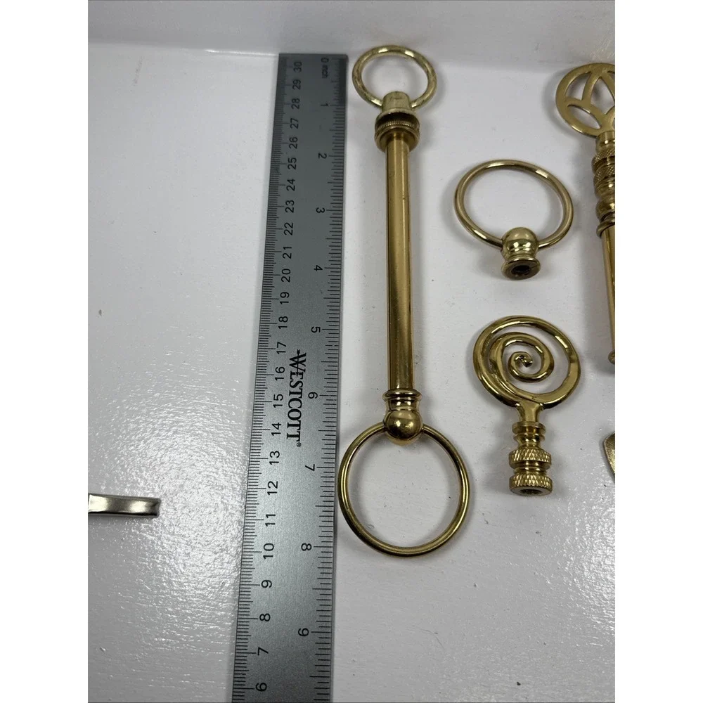 Vintage Solid brass lamp shade finals parts various brass lamp finials